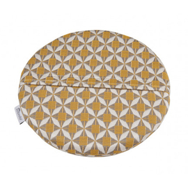 seat cushion YÉYÉ 72' yellow mosaic Ø 300 mm product photo