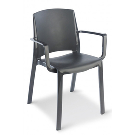patio chair MILTON • anthracite stackable | seat height 450 mm product photo