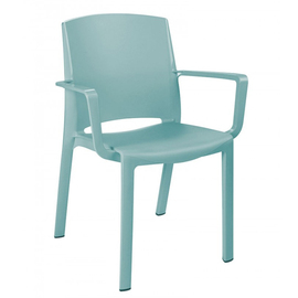 patio chair MILTON • blue stackable | seat height 450 mm product photo