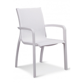 garden armchair SUNSET • white stackable | seat height 450 mm product photo