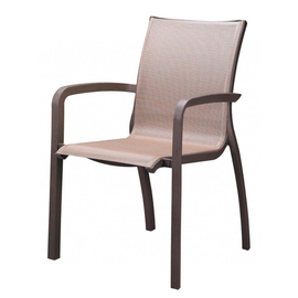 garden armchair SUNSET • bronze | cognac | 610 mm x 630 mm H 890 mm | seat height 450 mm product photo