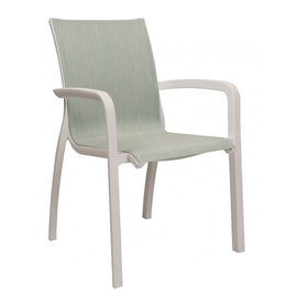 garden armchair SUNSET • white | turquoise | 610 mm x 630 mm H 890 mm | seat height 450 mm product photo