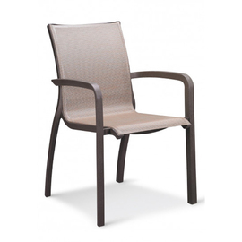 garden armchair SUNSET • bronze | brown stackable | seat height 450 mm product photo