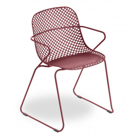 patio chair RAMATUELLE 73 ' red stackable seat height 420 mm product photo