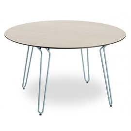 patio table RAMATUELLE 73 ' nature | mellow blue Ø 1300 mm H 745 mm product photo