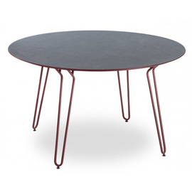 patio table RAMATUELLE 73 ' black|red Ø 1300 mm H 745 mm product photo