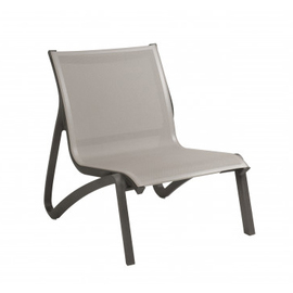 lounge chair SUNSET • black | grey stackable | seat height 380 mm product photo