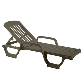 sunbed MIAMI taupe stackable | 1900 mm x 670 mm H 280 mm product photo