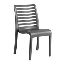 outdoor chair SLAT anthracite | stackable product photo