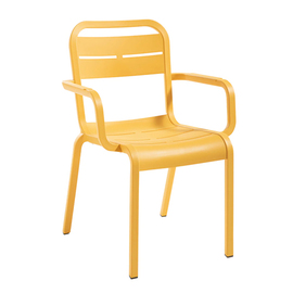 armchair | patio chair CANNES yellow | stackable product photo