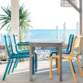 armchair | patio chair CANNES blue | stackable product photo  S
