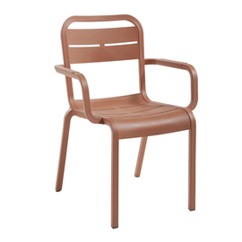 armchair | patio chair CANNES terracotta-coloured | stackable product photo