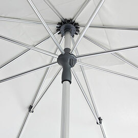 parasol SUNSET pale grey square 200 x 200 cm H 260 cm product photo  S