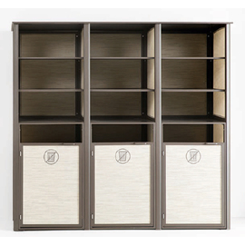 towel valet T36 SUNSET bronze | brown 1880 mm x 635 mm H 1780 mm 9 compartments | 3 double doors product photo