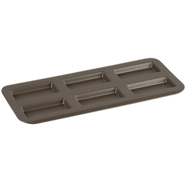 multiform baking sheet • Financier non-stick coated | 6-cavity | mould size 98 x 48 mm L 380 mm W 180 mm product photo