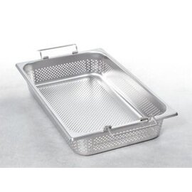 GN container GN 1/1  x 140 mm perforated stainless steel | folding handles product photo