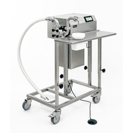 filling machine|dispenser AP 2024-040 | with storage table | floor model wheeled product photo