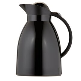 vacuum jug HAWAII PUSH 1 ltr black shiny vacuum -  tempered glass screw cap  H 240 mm product photo