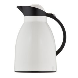 vacuum jug HAWAII PUSH 1 ltr white|black shiny glass insert screw cap  H 240 mm product photo