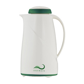 vacuum jug Green WAVE polypropylene with made from 100% recycled material 1.0 ltr | white product photo