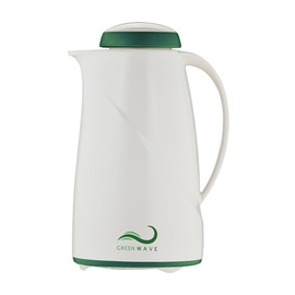 vacuum jug Green WAVE polypropylene with made from 100% recycled material 1.0 ltr | white product photo