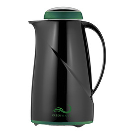 vacuum jug Green WAVE polypropylene with made from 100% recycled material 1.0 ltr | black product photo
