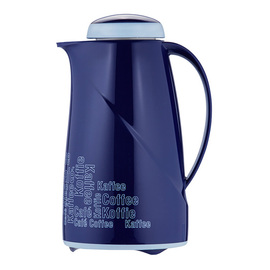 vacuum jug WAVE COFFEE BREAK 1 ltr dark blue vacuum -  tempered glass screw cap  H 252 mm product photo