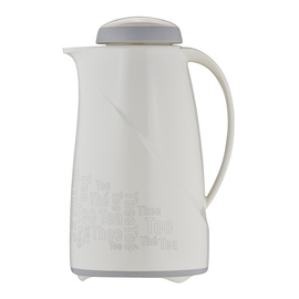 vacuum jug WAVE TEA TIME 1 ltr white vacuum -  tempered glass screw cap  H 252 mm product photo