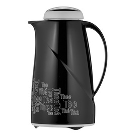 vacuum jug WAVE TEA TIME 1 ltr black vacuum -  tempered glass screw cap  H 252 mm product photo