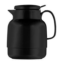 vacuum jug MONDO PUSH 1.3 ltr black shiny glass insert screw cap  H 208 mm product photo