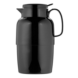 vacuum jug MONDO PUSH 2 ltr black shiny glass insert screw cap  H 282 mm product photo