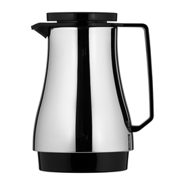 vacuum jug CHAMPION 0.6 ltr stainless steel black shiny glass insert screw cap  H 199 mm product photo