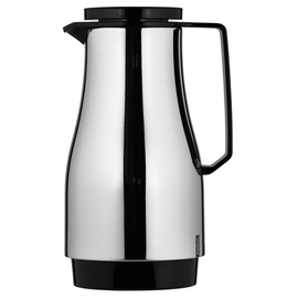 vacuum jug CHAMPION 1 ltr stainless steel black shiny glass insert screw cap  H 253 mm product photo