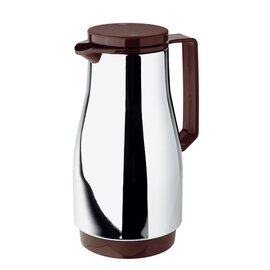 vacuum jug CHAMPION 1 ltr stainless steel brown shiny glass insert screw cap  H 253 mm product photo