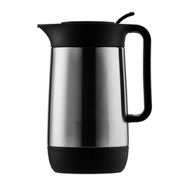 vacuum jug CONTUR PUSH 0.6 ltr stainless steel matt vacuum -  tempered glass screw cap  H 211 mm product photo