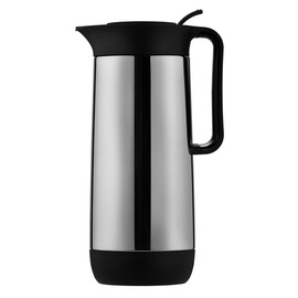 vacuum jug CONTUR PUSH 1 ltr stainless steel matt vacuum -  tempered glass screw cap  H 279 mm product photo
