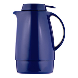 vacuum jug SERVITHERM 0.6 ltr dark blue shiny vacuum -  tempered glass screw cap  H 202 mm product photo