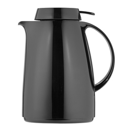 vacuum jug SERVITHERM 1 ltr black shiny vacuum -  tempered glass screw cap  H 225 mm product photo