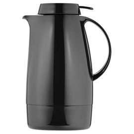 vacuum jug SERVITHERM 1.3 ltr black shiny vacuum -  tempered glass screw cap  H 225 mm product photo