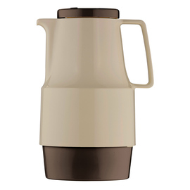 vacuum jug BUFFET 1.3 ltr beige | brown shiny glass insert screw cap  H 257 mm product photo