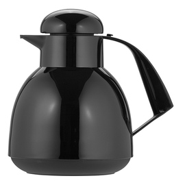 vacuum jug DAY 1 ltr black shiny glass insert screw cap  H 212 mm product photo