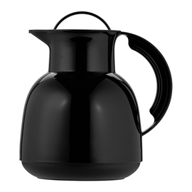 vacuum jug RENATURE 1 ltr black shiny vacuum -  tempered glass screw cap  H 214 mm product photo