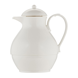 vacuum jug NOSTALGIE 1 ltr white shiny glass insert screw cap  H 230 mm product photo