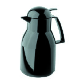 vacuum jug TOP PUSH 1 ltr black shiny glass insert screw cap  H 258 mm product photo