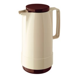 vacuum jug STANDARD 1 ltr beige | brown shiny glass insert screw cap  H 264 mm product photo