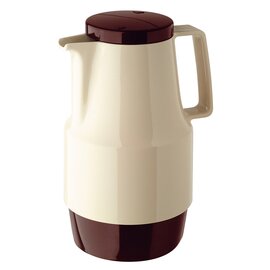 vacuum jug BUFFET 1 ltr beige | brown shiny glass insert screw cap  H 222 mm product photo