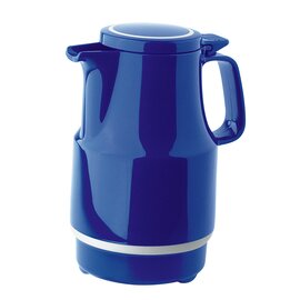 vacuum jug THERMOBOY 0.6 ltr dark blue vacuum -  tempered glass hinged lid  H 191 mm product photo