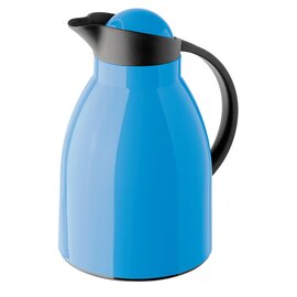 vacuum jug HAWAII 1 ltr blue|black shiny glass insert screw cap  H 240 mm product photo