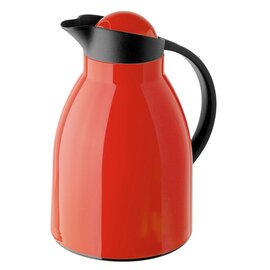 vacuum jug HAWAII 1 ltr red|black shiny glass insert screw cap  H 240 mm product photo