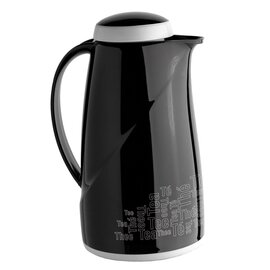 vacuum jug WAVE TEA TIME 1 ltr black vacuum -  tempered glass screw cap  H 252 mm product photo